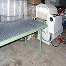 Winkelschweißer mit Schrumpftunnel